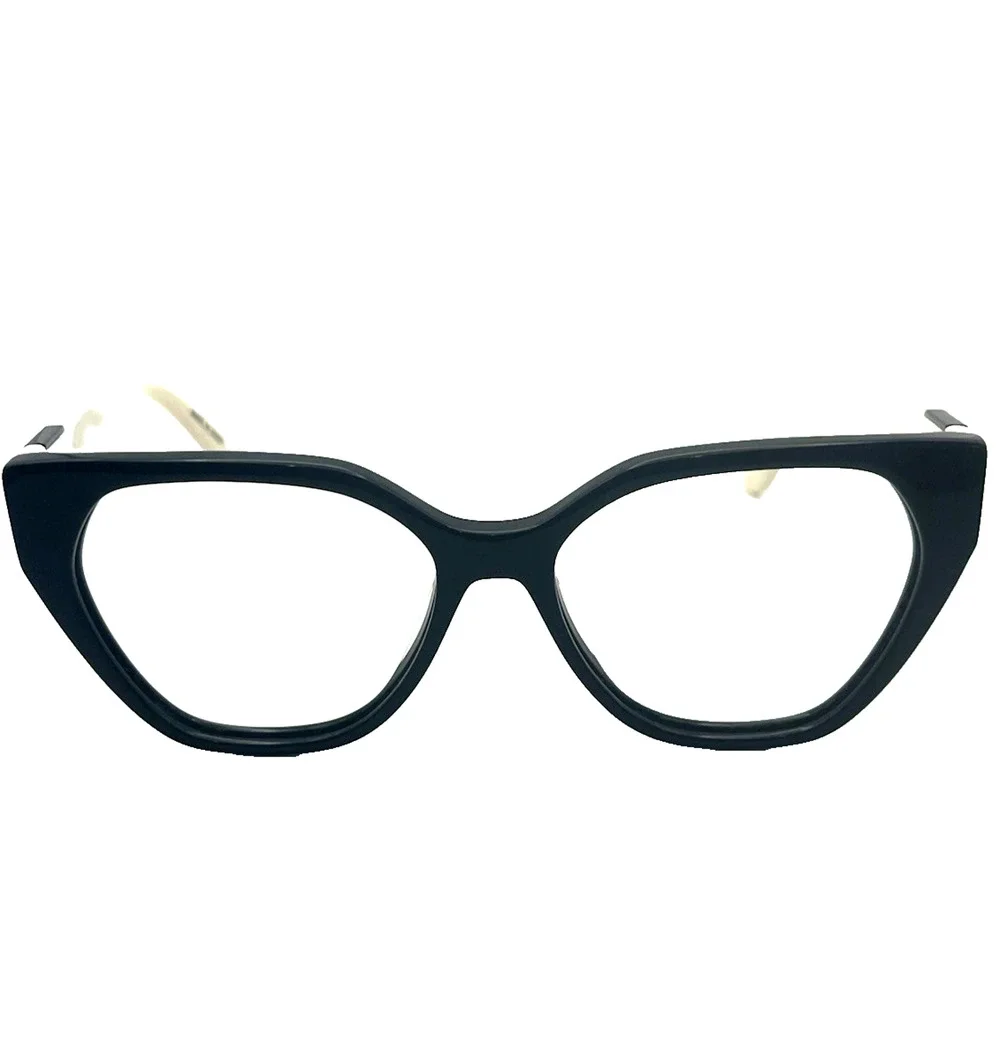 KARL LAGERFLD AK 6053 WHITE/BLACK EYEGLASSES SUNGLASSES FRAMES 54-16-140